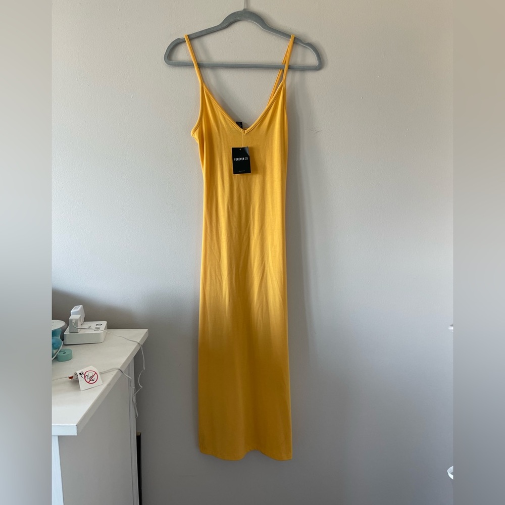 Yellow Midi Bodycon Dress